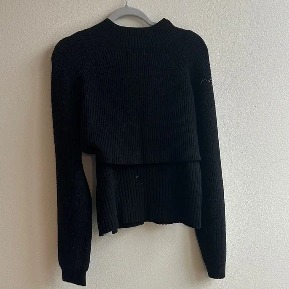 Anthropologie Black Cutout Sweater - Picture 4 of 4